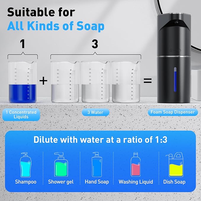 Automatic Soap Dispenser, Touchless Hand Wall Mount Rechargeable 3 Gear - Image 4