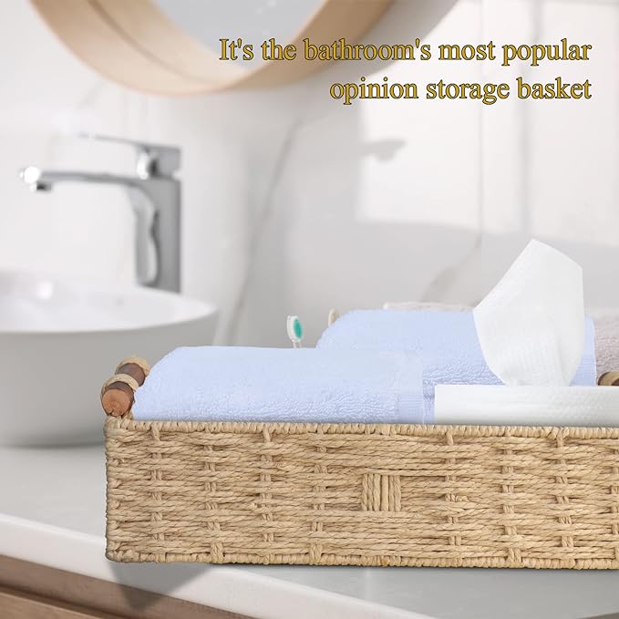 Round Paper Rope Storage Basket - Image 3