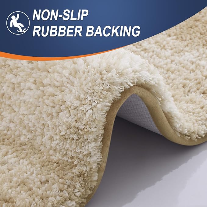 OLANLY Bathroom Rugs Sets 3 Piece, Soft Absorbent Microfiber Bath Mats and - Image 4