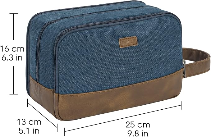 WANDF Travel Toiletry Bag for Men Large Toiletries Shaving Bag Water Resistant - Image 7