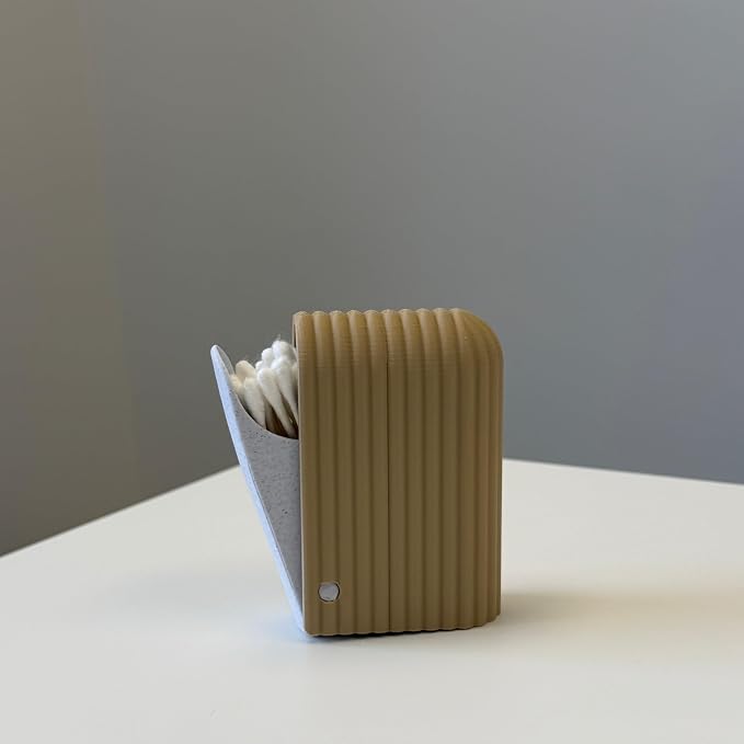 Push-Open Cotton Swab Holder & Dispenser – Modern Cotton Swab Organizer - Image 2