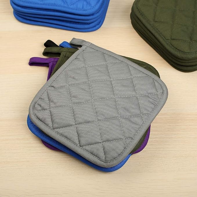 6 Pack Potholders Kitchen Pot Holders Set, Cotton Pot Holders - Image 8
