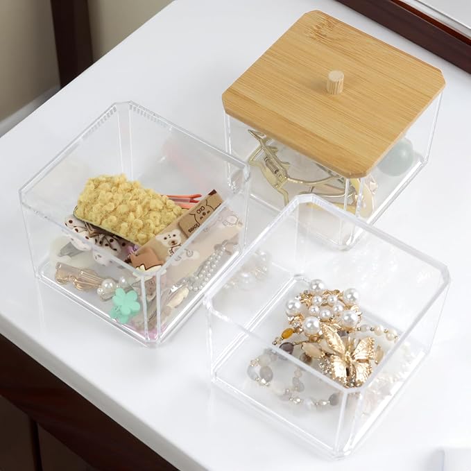 Clear Bathroom Dresser Organizer 3 Compartment - Image 3