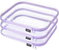 YQBRA 3 Pack Clear Hard Shell Zipper Case, See-Through Hard Plastic Organizer by Unknown