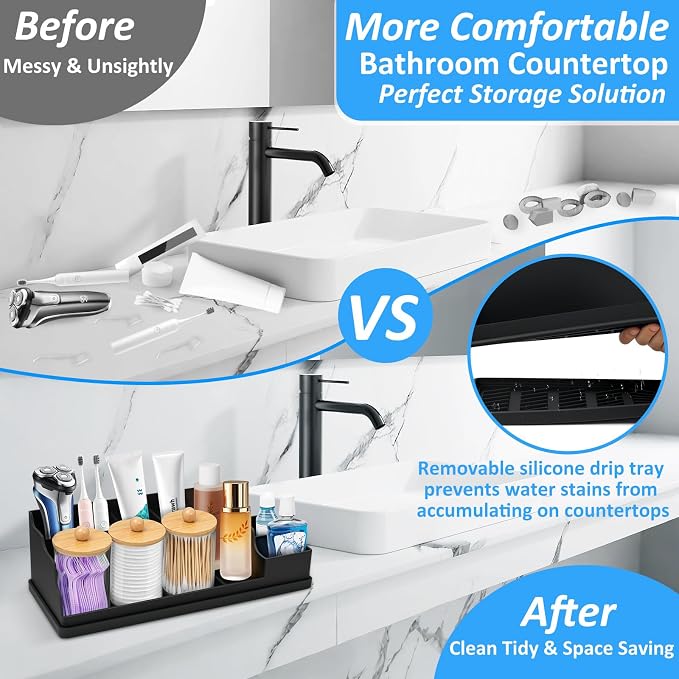Bathroom Counter Organizer, Toothbrush and Toothpaste Holder - Image 3