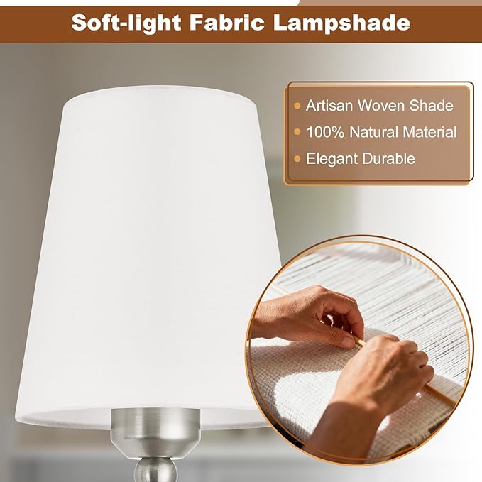 Bathroom Vanity Light, Brushed Nickel Bathroom Light Fixtures, 3-Light Lighting - Image 3