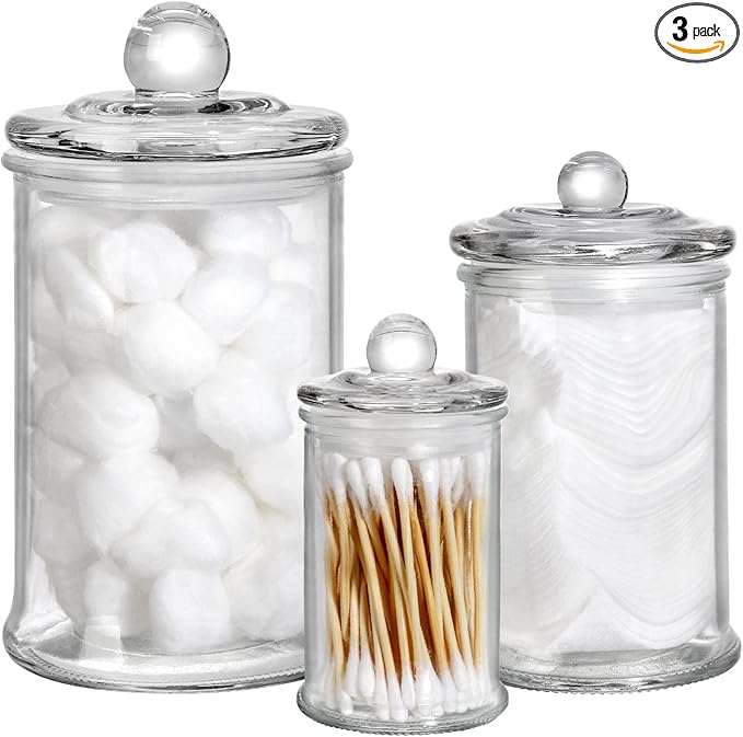 Suwimut Set of 3 Glass Apothecary Jars by Suwimut