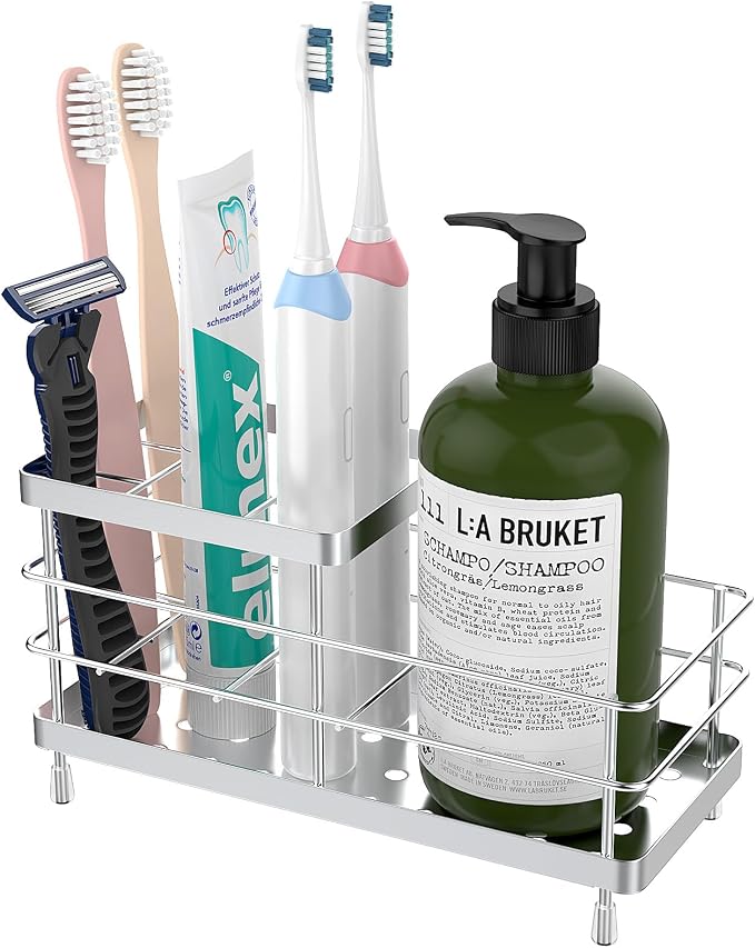 Luxspire Toothbrush Holders, 6 Slots Stainless Steel Tooth Brush Holder by Luxspire