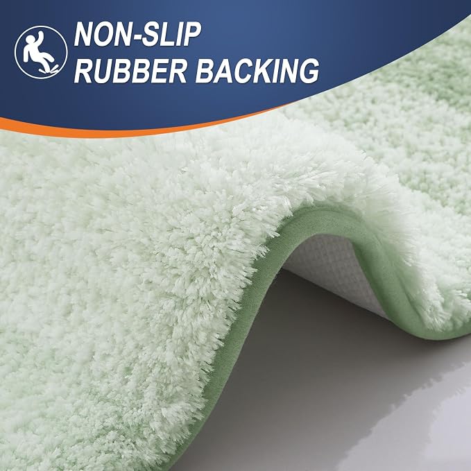 OLANLY Bathroom Rug Set 2 Piece, Soft Absorbent Microfiber Bath Mats and - Image 6