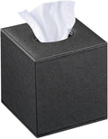 Leather Tissue Box Cover Square, Decorative Cube Tissue Box Holder by YAPISHI