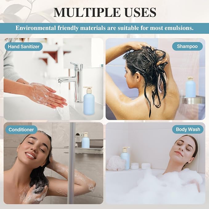 6.8oz Refillable Shampoo and Conditioner Bottles - Image 5