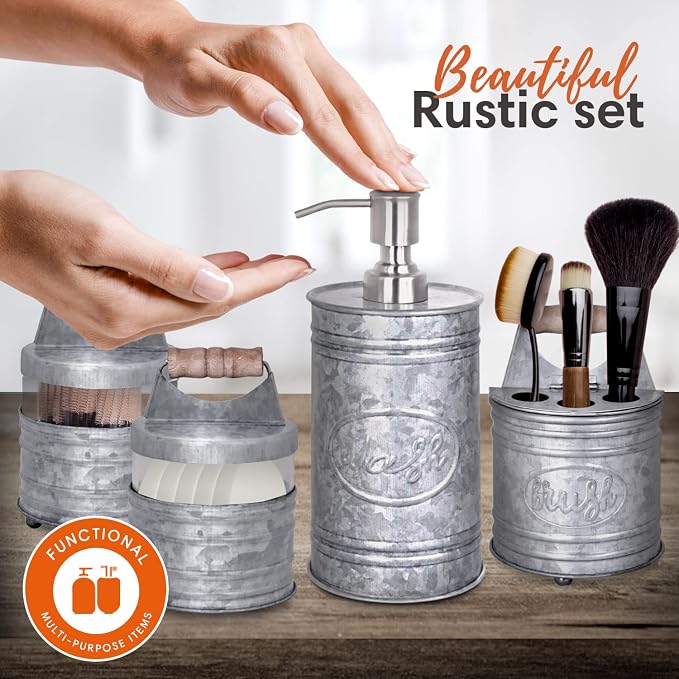 Autumn Alley Rustic Bathroom Accessories Set 4 - Image 7