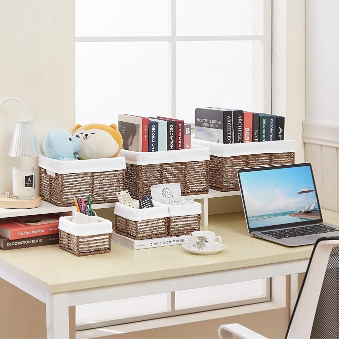 Vagusicc Wicker Storage Basket, 6 Pack Baskets - Image 7