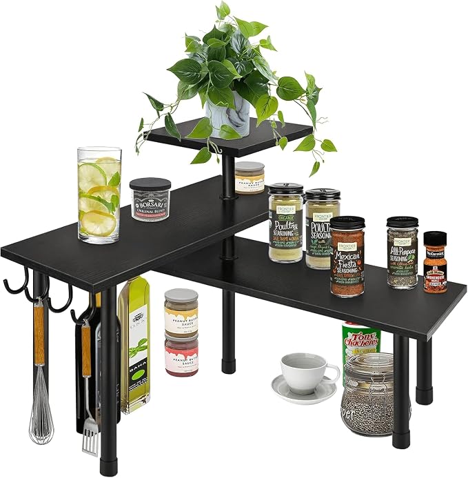 Homode Bathroom Counter Organizer Corner Shelf, Kitchen Countertop Organizer - Image 4