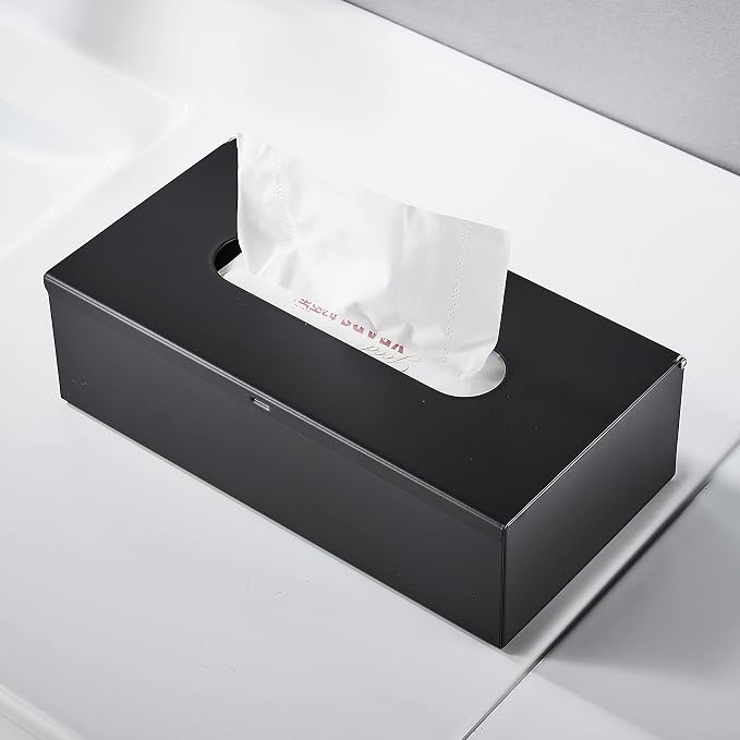 JunSun Rectangular Tissue Box Cover Tissue Box Holder Napkin Holder Tissue - Image 2