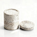Natural Marble Canister, Cotton Swab Holder by Nanshop