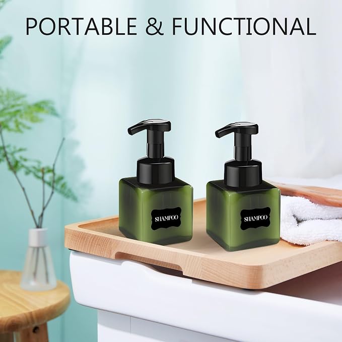 8.5 oz Foaming Soap Dispenser Plastic Foaming Pump Bottle, Refillable Dispenser - Image 6