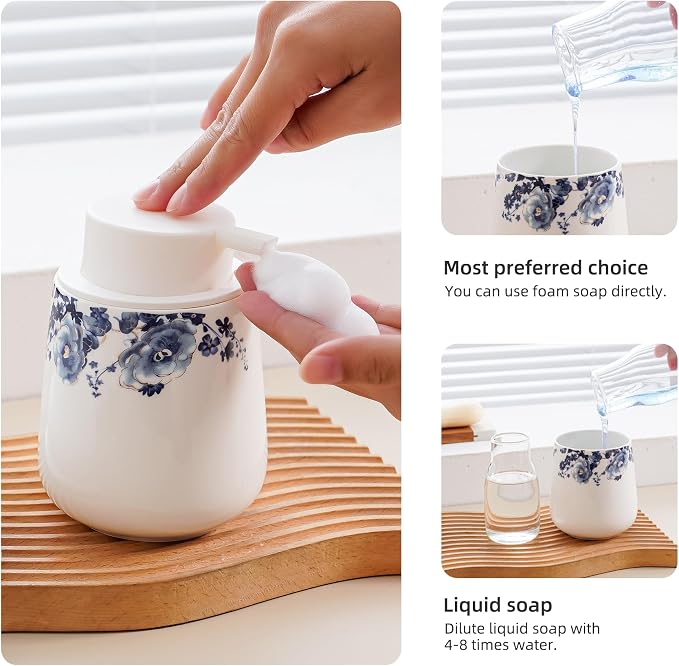 Soap Dispenser, Ceramic Foaming Soap Dispenser - Image 3
