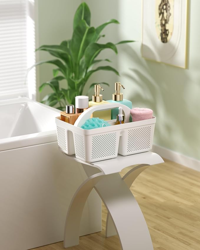 4 Pack Portable Shower Caddy, Integrated Handle, Reinforced Plastic, Organizer - Image 9