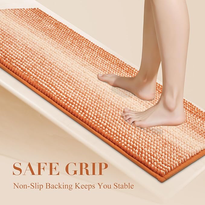 BSICPRO Large Bathroom Rug, Non Slip 24 x 70 Inches Water Absorbent Chenille - Image 4