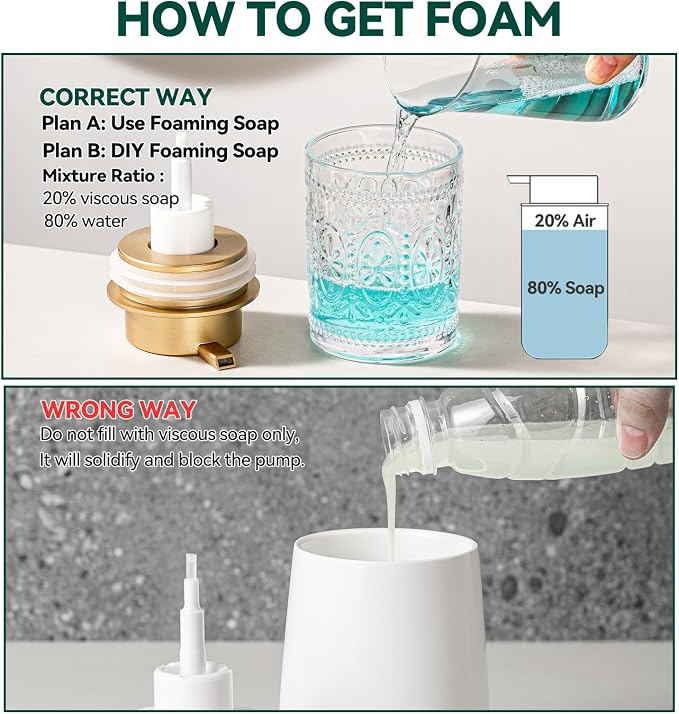 Glass Foaming Soap Dispenser - 8 Oz Foam Hand Soap Dispenser - Image 5