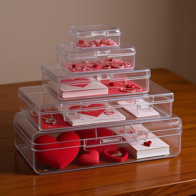 42 Pack Rectangular Clear Plastic Storage Containers Box - Image 3