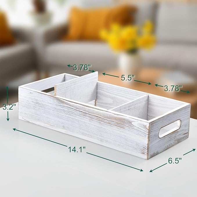 14 Inch Farmhouse White Bathroom Basket - Image 7
