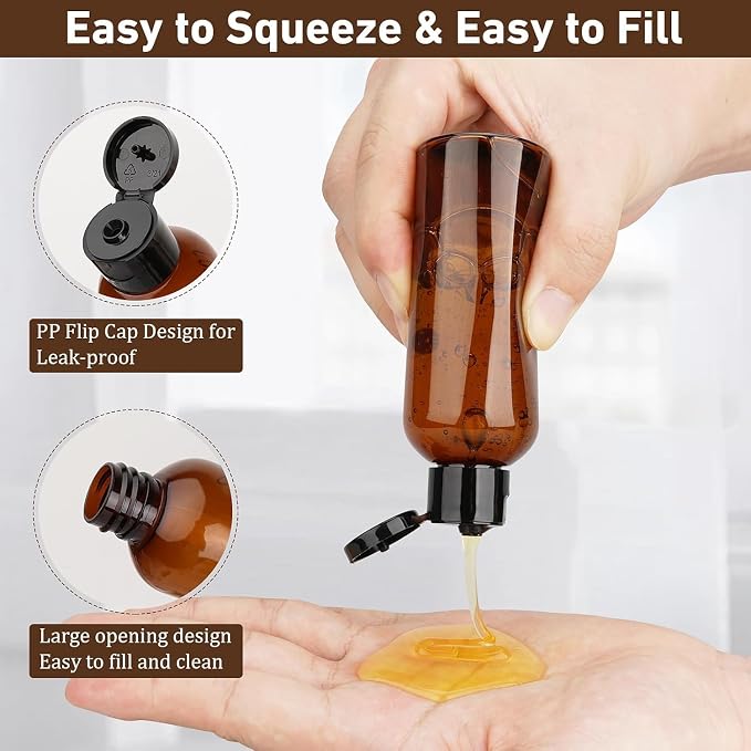 Travel Bottles for Toiletries 4 Pack 3.4oz/100ml TSA Approved Travel Size - Image 3