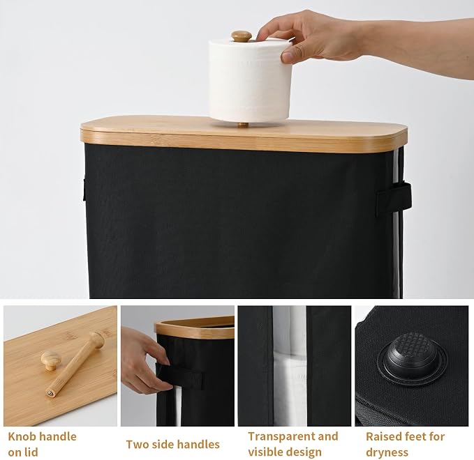 32L Bathroom Toilet Paper Storage Basket - Image 5