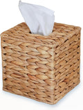PINXIURY Water Hyacinth Handwoven Tissue Box Cover, Natural Handmade Wicker by PINXIURY