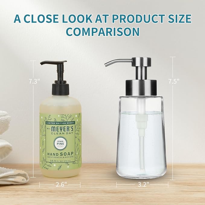 Doiliese Soap Dispenser, Glass Hand Soap Dispenser - Image 2