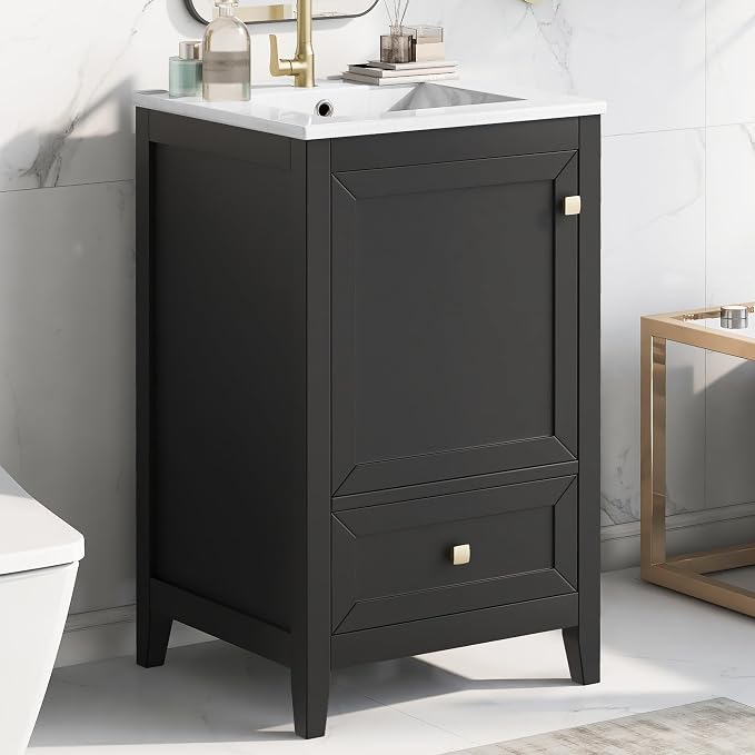 Bellemave 20-inch Solid Wood Bathroom Vanity - Image 3