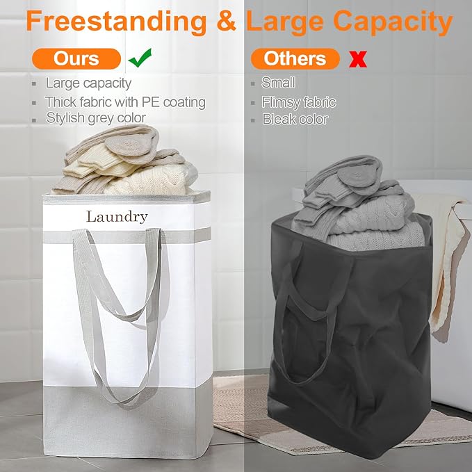 FairyHaus Laundry Basket 78L, Collapsible Laundry Baskets Hampers - Image 8