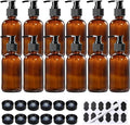 12 Pack 8 oz Amber Glass Bottles by BPFY