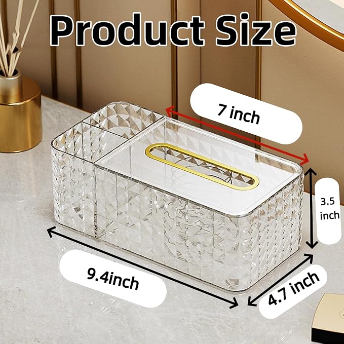 Tissue Box Cover Rectangle, Tissue Holder Napkin Dispenser - Image 2