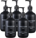 Reusable Shampoo and Conditioner Bottles Plastic 16.9oz Dispenser by MithrgrousLife