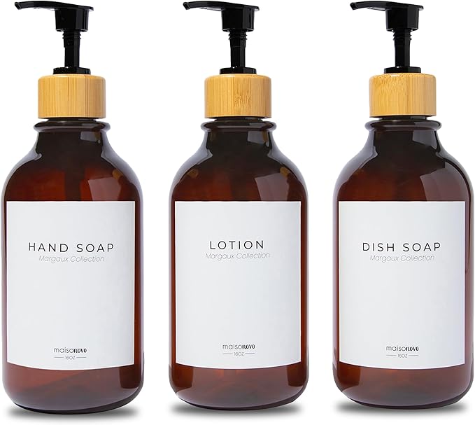MaisoNovo Refillable Shampoo and Conditioner Bottles by MaisoNovo-TheArtofSustainableLiving