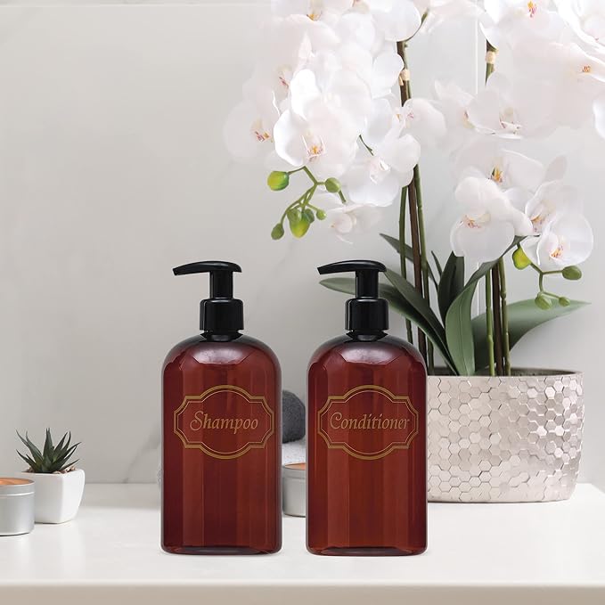 Bottiful Home-16 oz Shampoo and Conditioner Refillable Empty Plastic Pump - Image 4