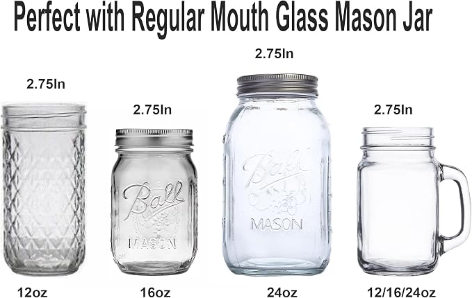 Mason Jar Foaming Soap Dispenser Pump fit 2.75Inch Regular Mouth, Rust Proof - Image 5