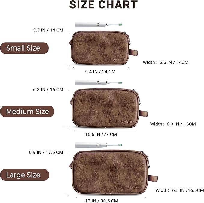 Elviros Toiletry Bag for Men, Large Travel Shaving Dopp Kit Water-resistant - Image 6