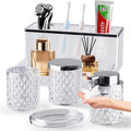 Glass Bathroom Accessories Set 5Pcs Crystal by BSSN