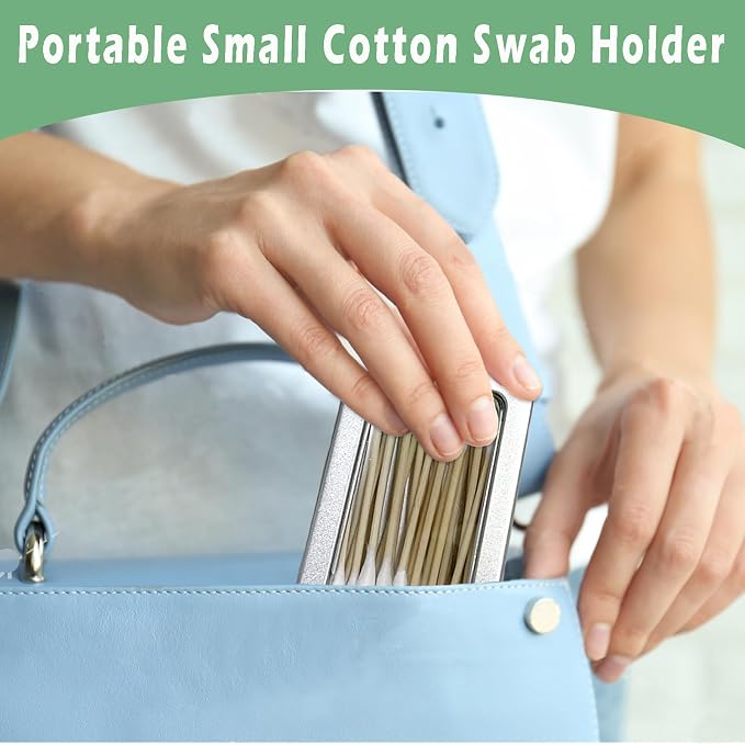 Cotton Swab Holder for Travel, Travel Floss Picks Case - Image 4