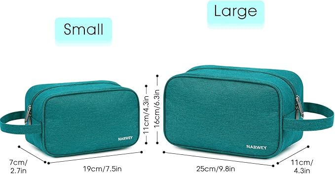 Narwey Travel Toiletry Bag for Women Traveling Dopp Kit Men Travel Bag for - Image 3