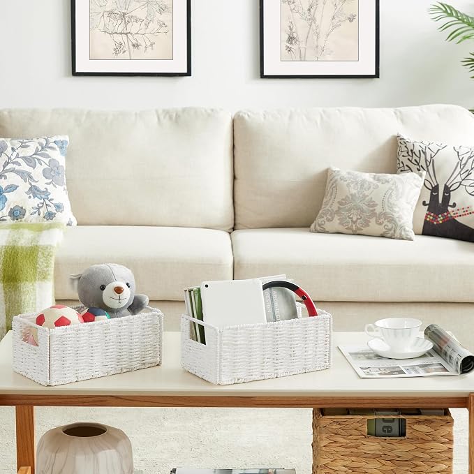 Vagusicc Wicker Storage Basket, Small Storage Baskets - Image 2