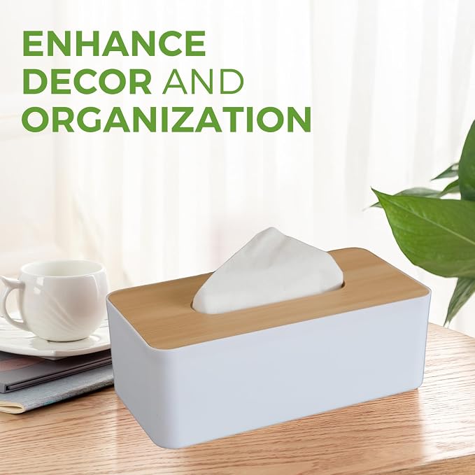 Tissue Box Cover, Rectangle Tissue Box Holder - Image 7