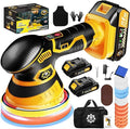 Cordless Car Buffer Polisher kit 6-Speed Orbital Design, LED Display, by Niusken