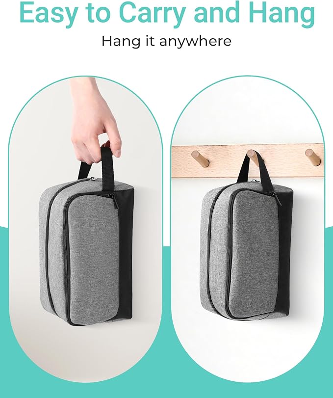 Elviros Travel Toiletry Bag for Men Hanging Dopp Kit Shaving Bag Toiletries - Image 6