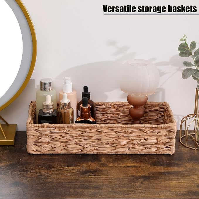 Bathroom Decor Box Toilet Tank Basket Woven Tissue Holder Box Toilet Paper - Image 2