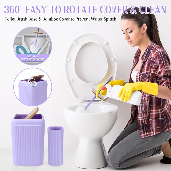 Light Purple Bathroom Accessories Set 17PCS Bathroom Set - Image 4