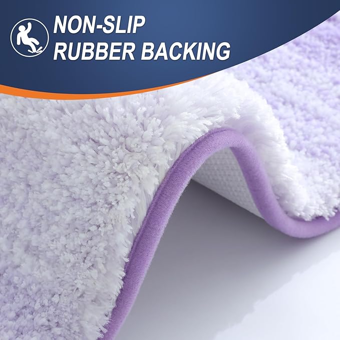 OLANLY Bathroom Rug Set 2 Piece, Soft Absorbent Microfiber Bath Mats and - Image 5